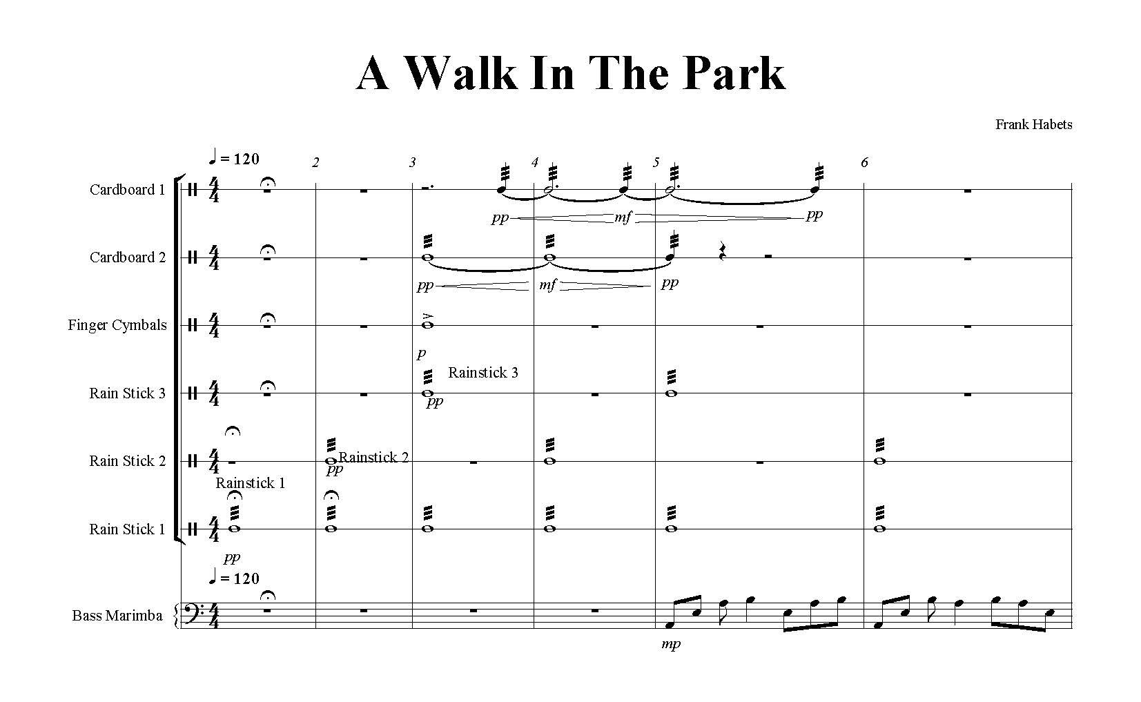 A Walk In The Park(complete) - partituur